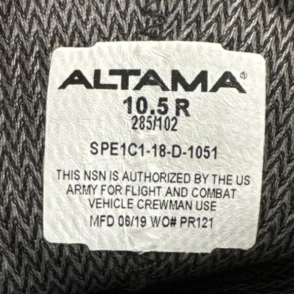 Altama Army Combat Boots Temperate Weather Vibram Coyote Brown 285/102 Men 10.5R - Picture 10 of 12